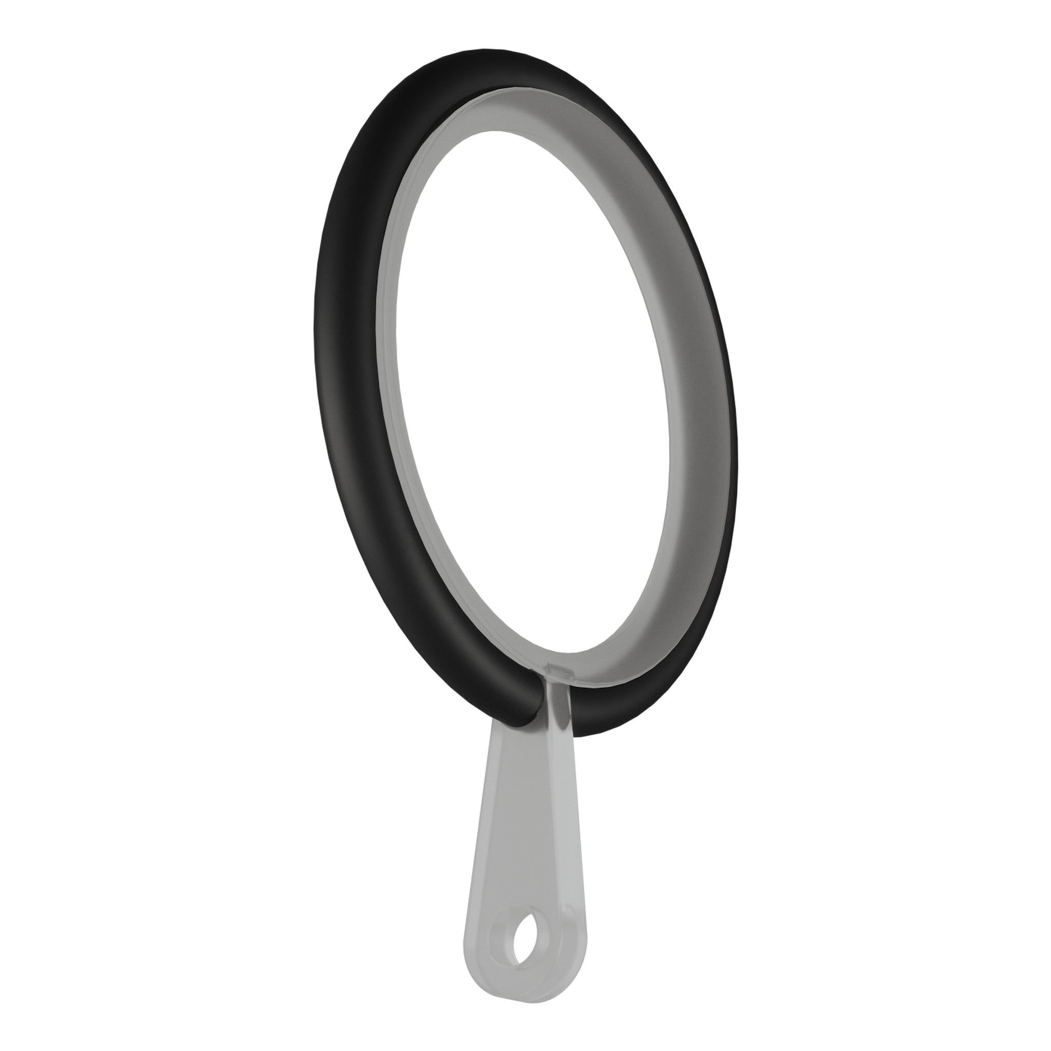 Matt Black Curtain Rings - Rothley