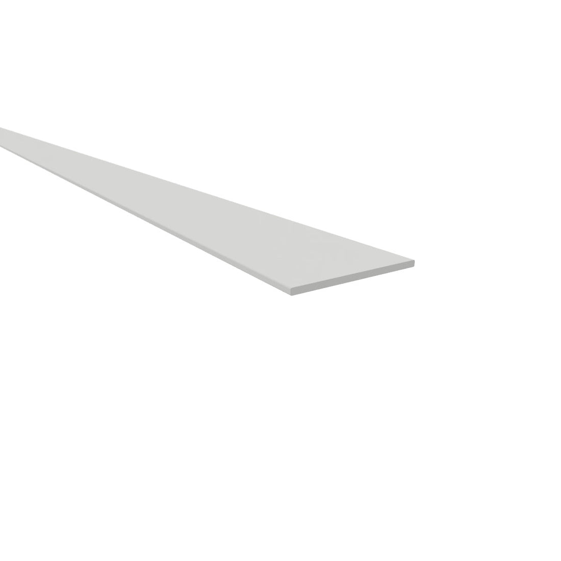 Flat Bar - White Plastic PVC