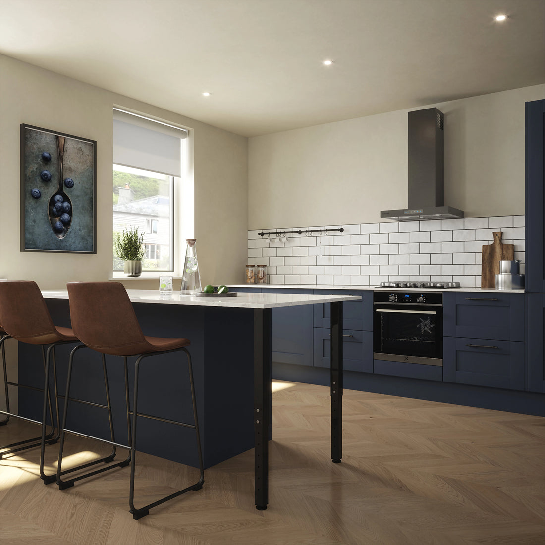 Square Adjustable Table Leg 50mm Diameter