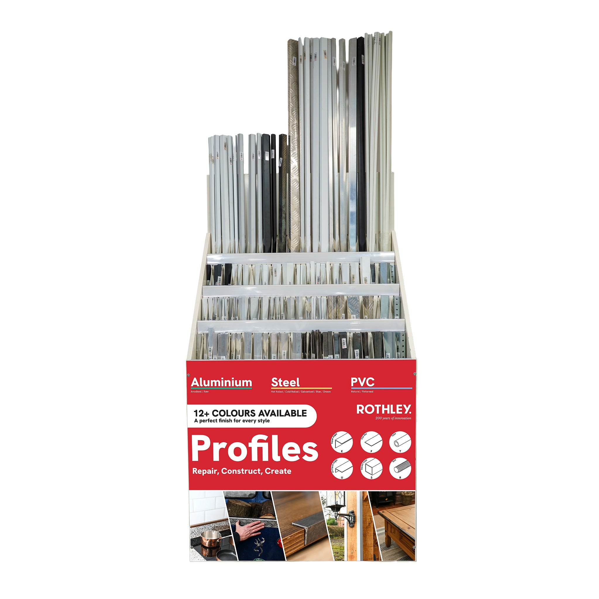 1000mm Profile Display POS (1m & 2m & 2.5m Lengths)