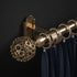 Antique brass klick fit curtain pole