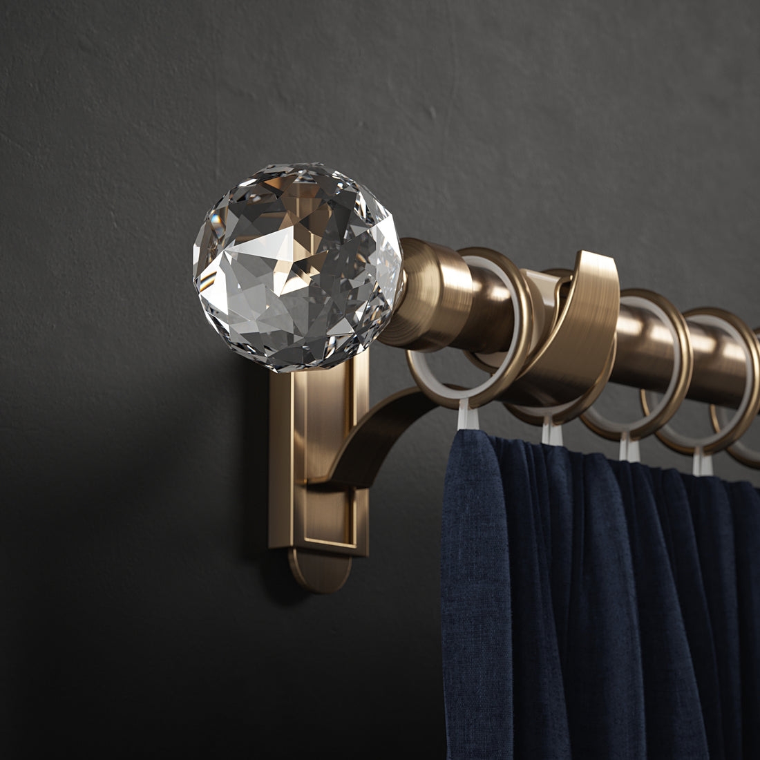 Klick Fit Curtain Pole Kit with Rings