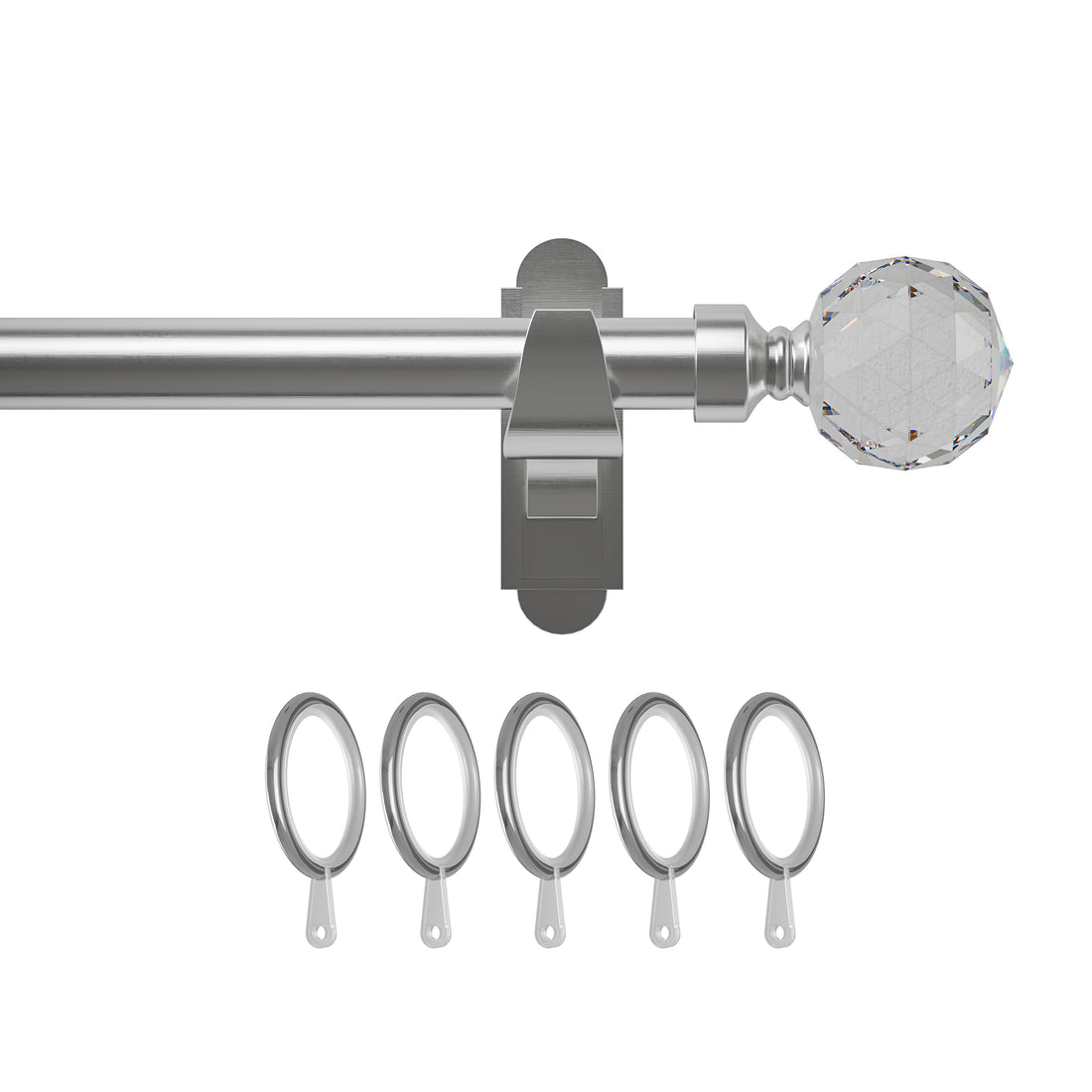 Klick Fit Curtain Pole Kit with Rings