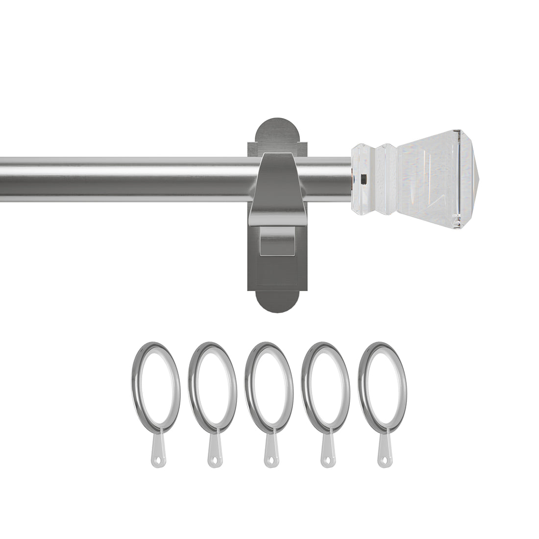 Klick Fit Curtain Pole Kit with Rings