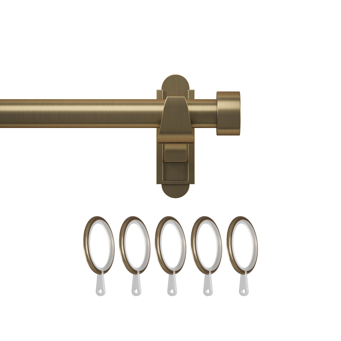 Klick Fit Curtain Pole Kit with Rings