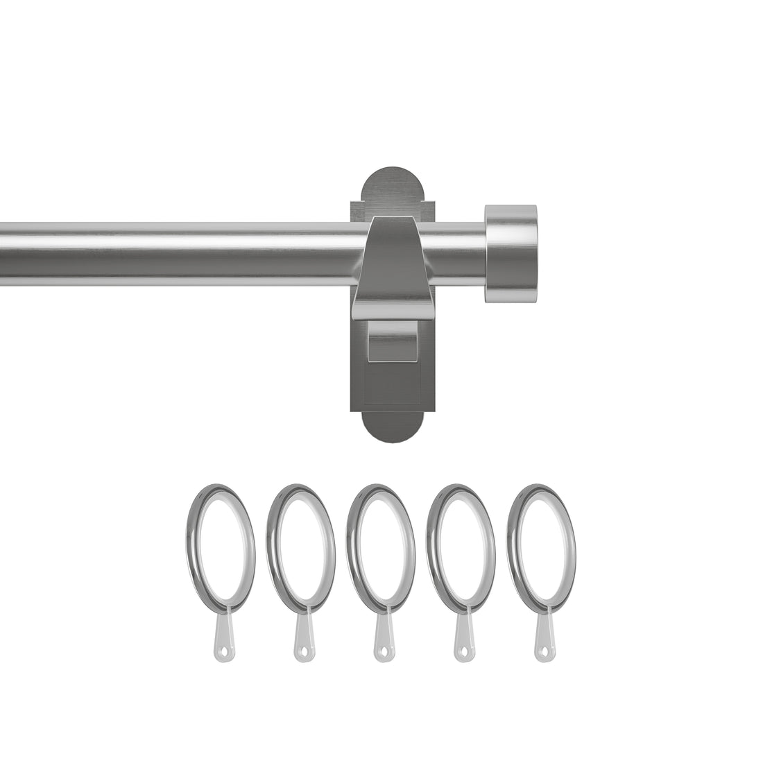 Klick Fit Curtain Pole Kit with Rings