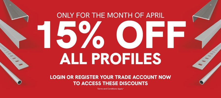 Only for the month of April get 15% off all profiles site wide login or register your trade account now to access these discounts.1