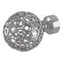 Polished Silver Pattern Orb Finial - Rothley