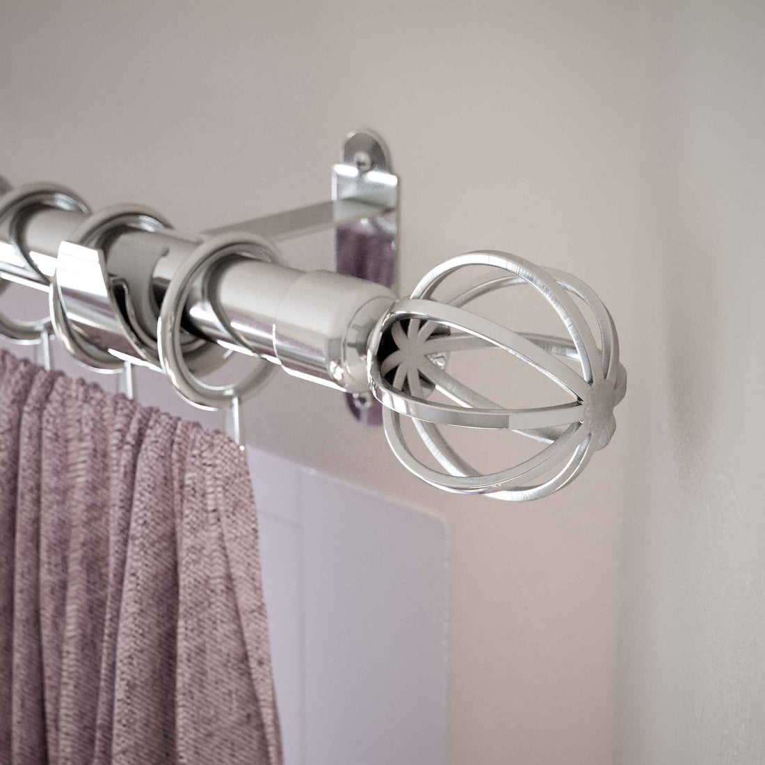 Caged Orb Finial for 25mm or 28mm Curtain Pole (1 Per Pack)