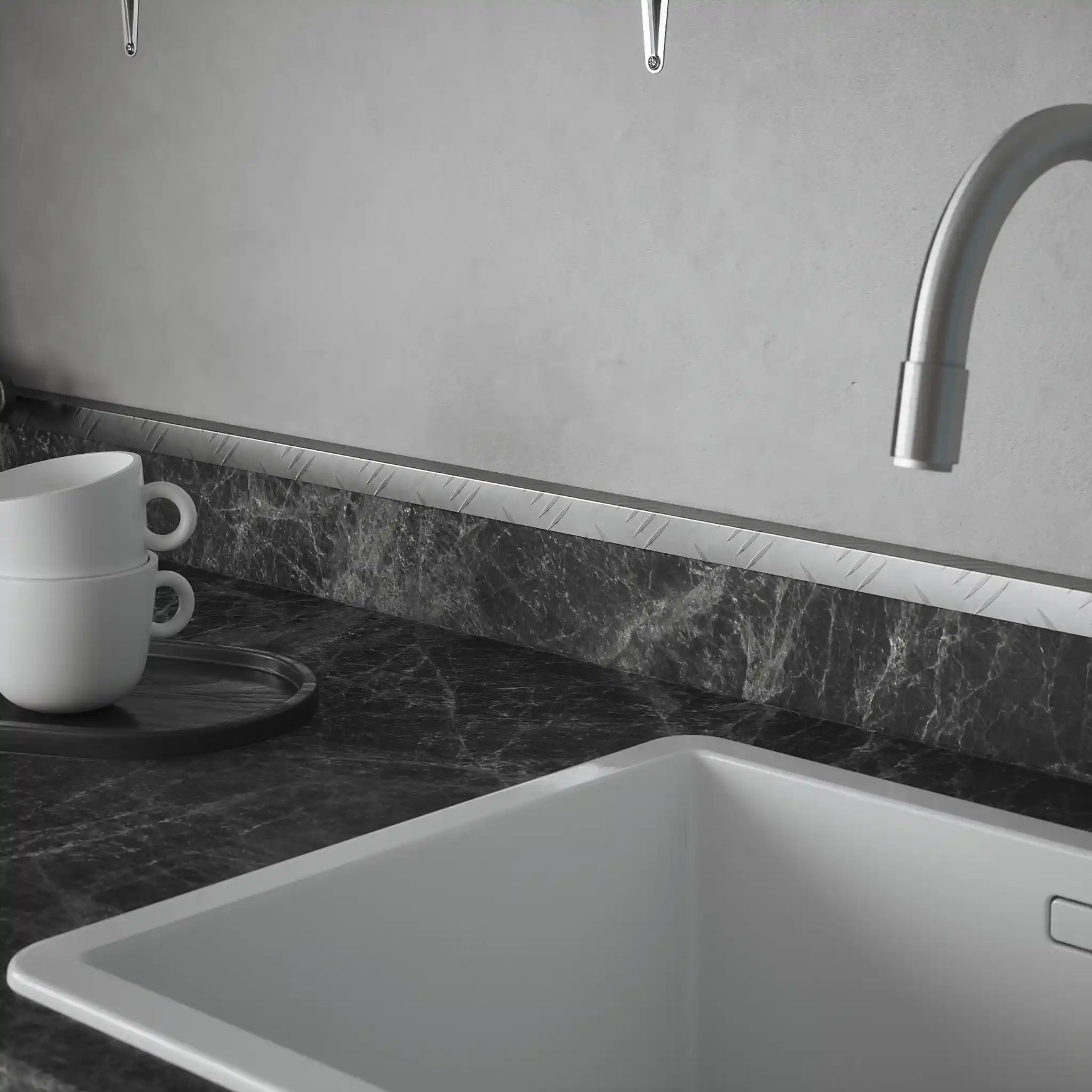 Checker Equal Angle Profile - Natural Aluminium