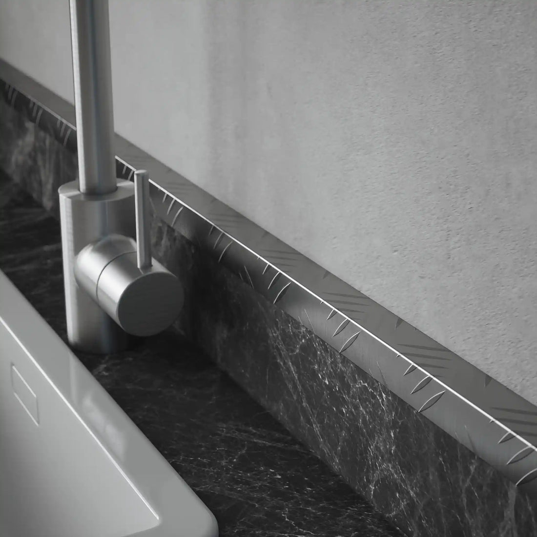 Checker Equal Angle Profile - Natural Aluminium