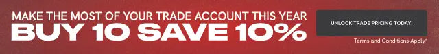 Buy 10 save 10 percent promotional banner offering 10 percent discount when buying 10 or more of the same SKU