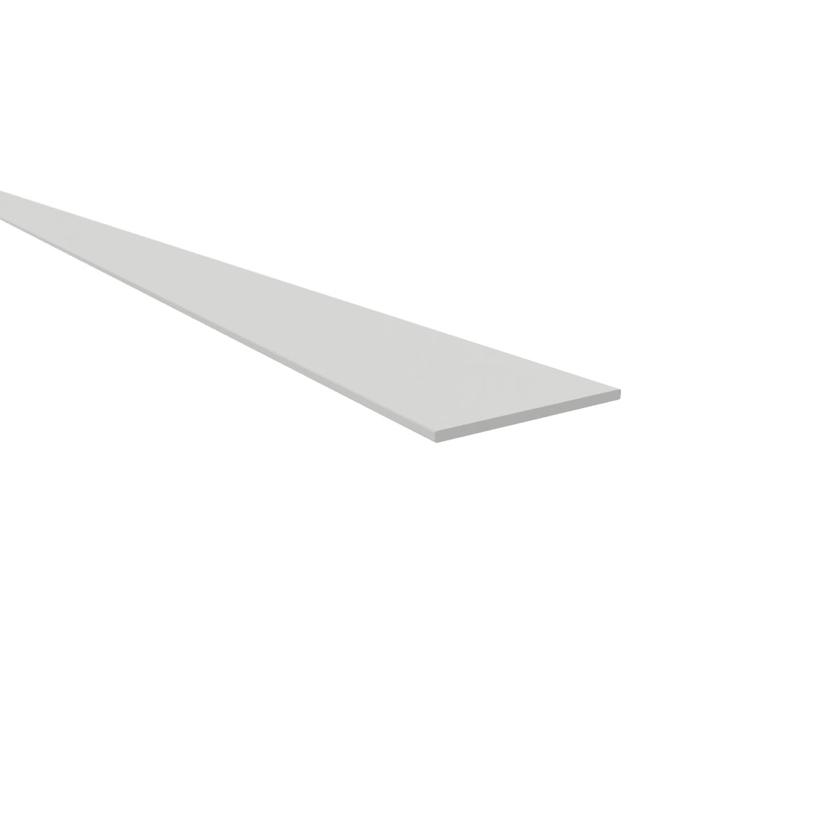 Flat Bar - White Plastic PVC