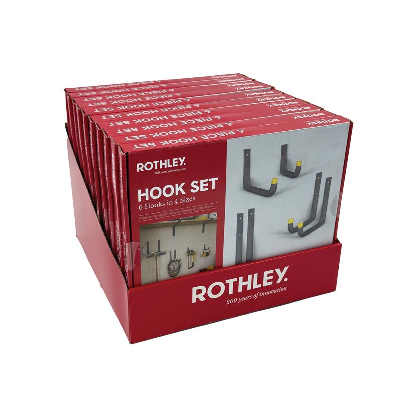 Storage Hook 6 Piece Set (4 Sizes)