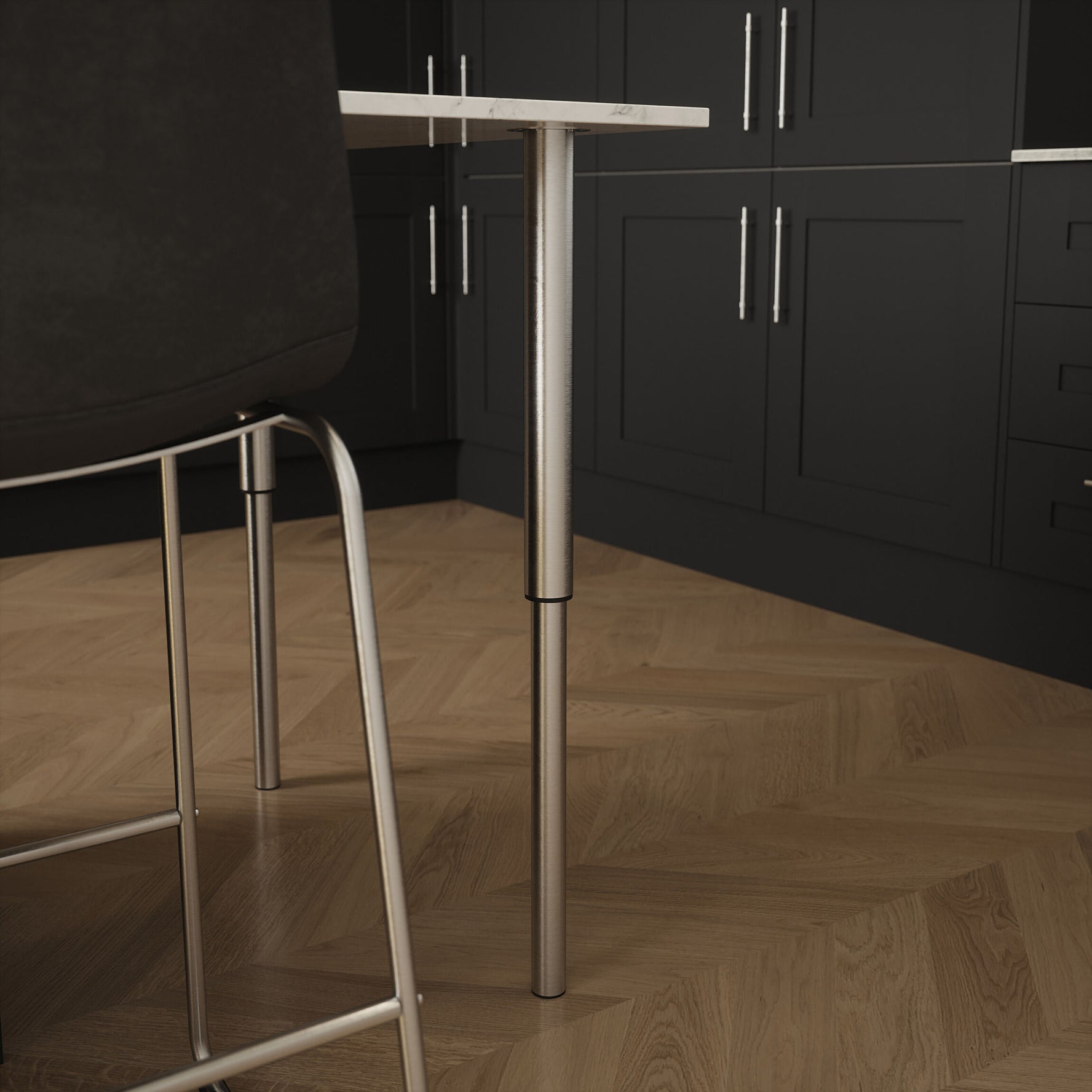 Round Adjustable Table Leg 50mm Diameter