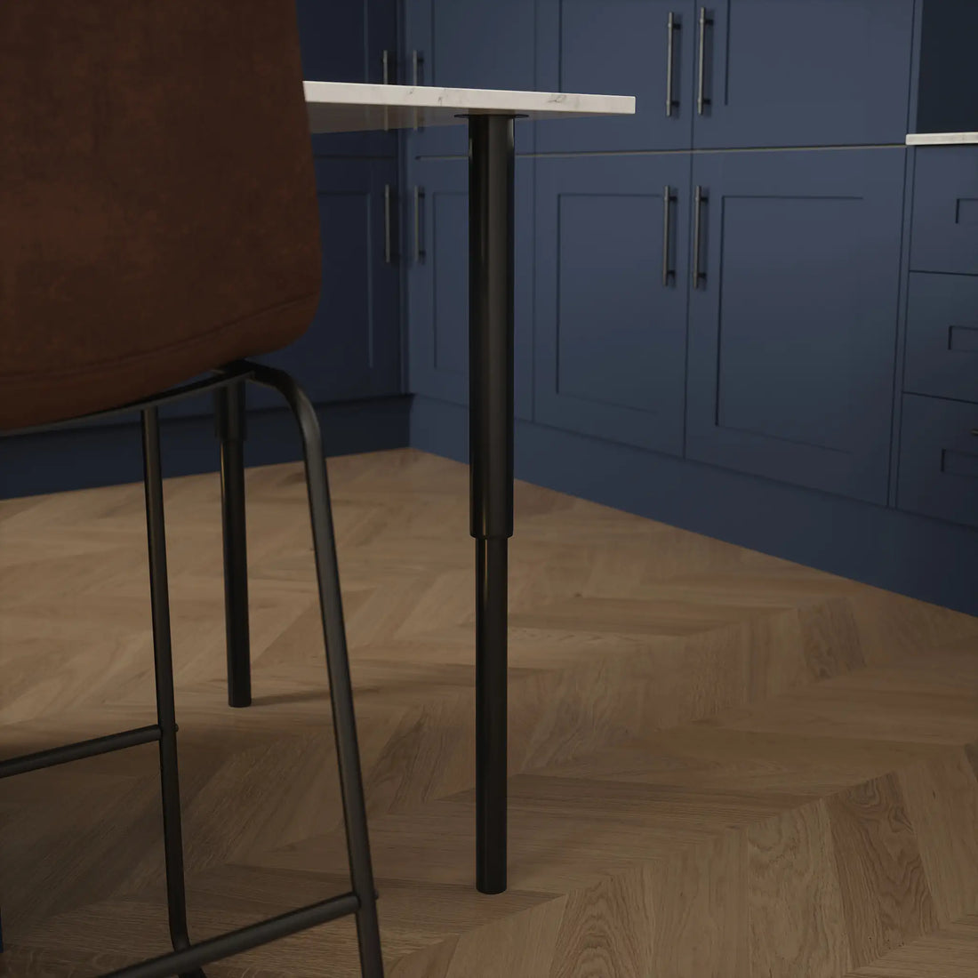 Round Adjustable Table Leg 50mm Diameter