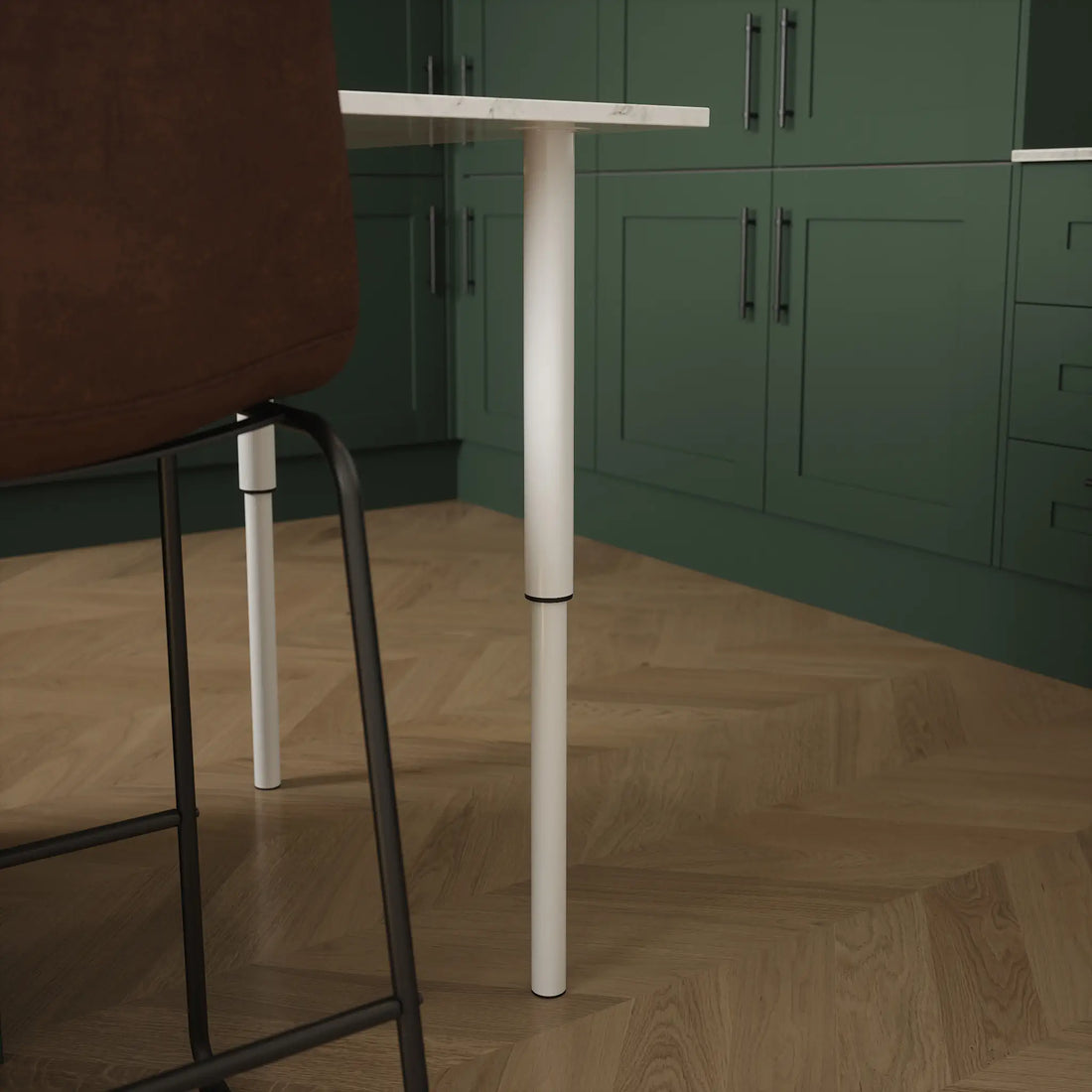 Round Adjustable Table Leg 50mm Diameter