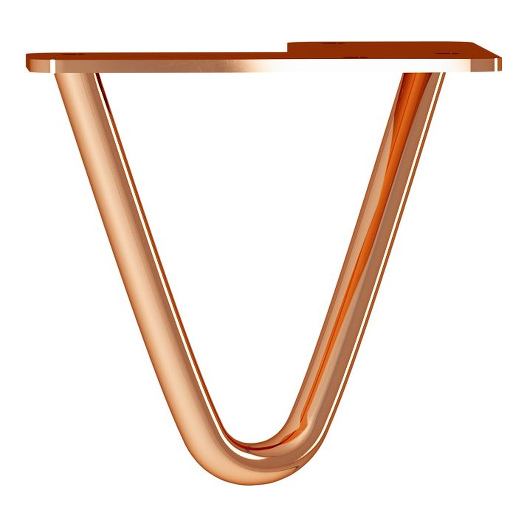 Pin Two Leg Hairpin Legs - 2 Pins - Polished Copper / 100mm (L) - Rothley
