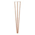 Hairpin Legs - 3 Pins Polished Copper 710mm (L)