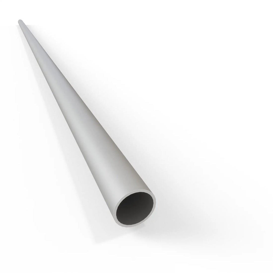 Round Tube - Silver Anodised Aluminium