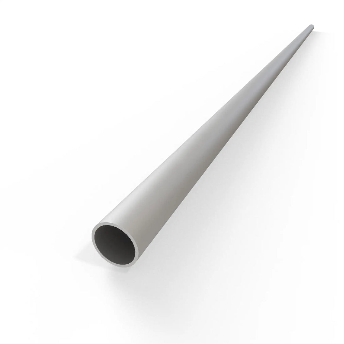 Round Tube - Silver Anodised Aluminium