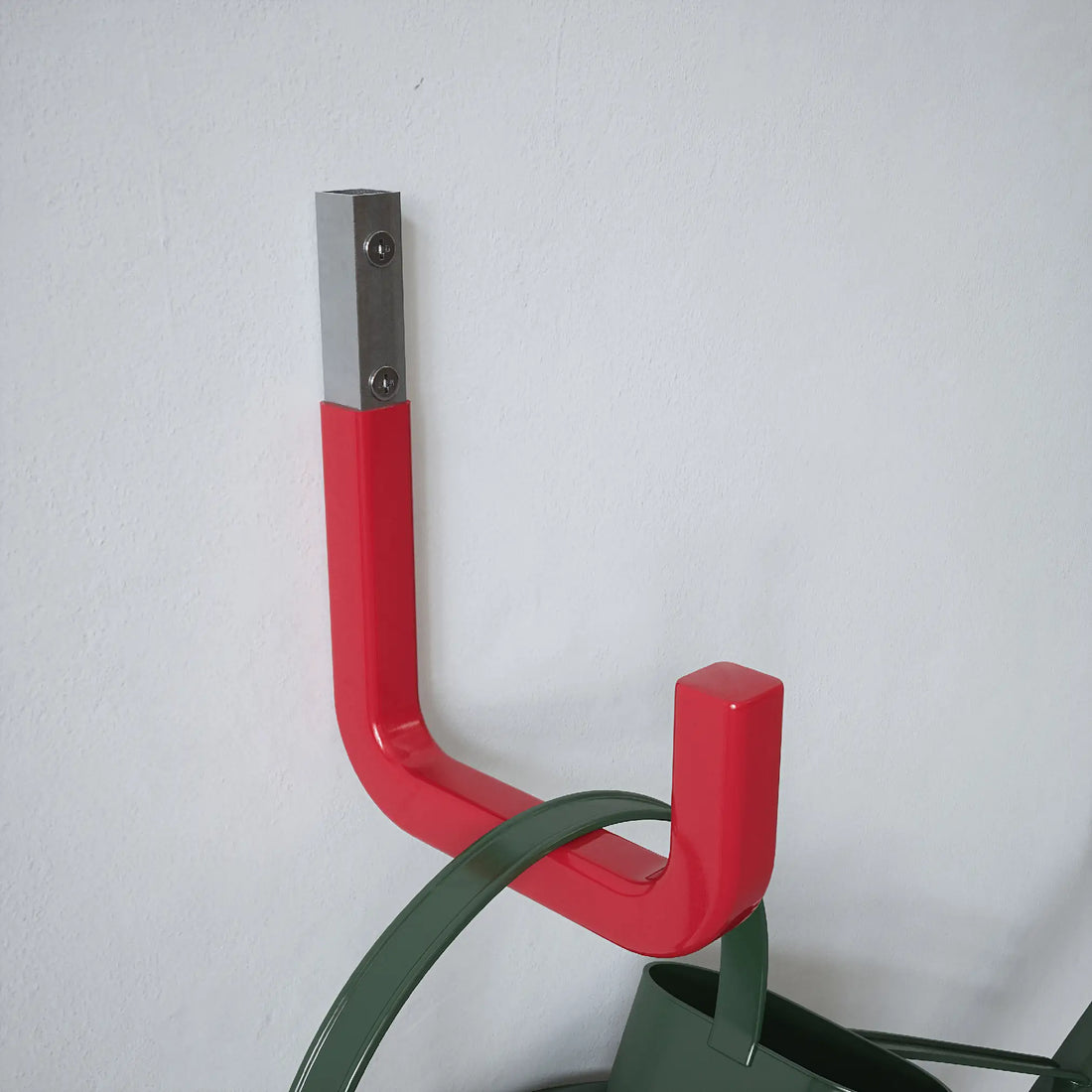 Wall Hook 80mm Steel with Red Vinyl