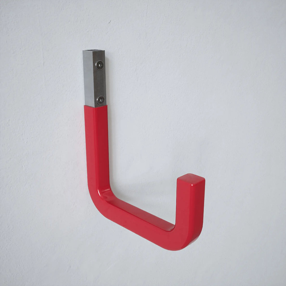 Wall Hook 80mm Steel with Red Vinyl
