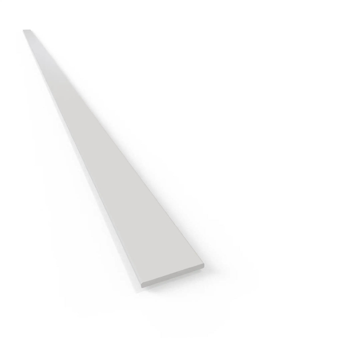 Flat Bar - White Plastic PVC