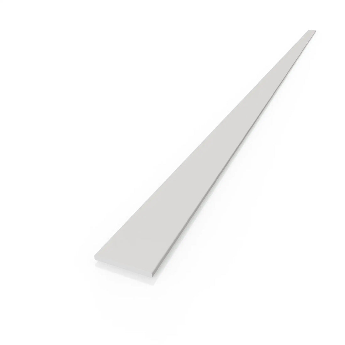 Flat Bar - White Plastic PVC