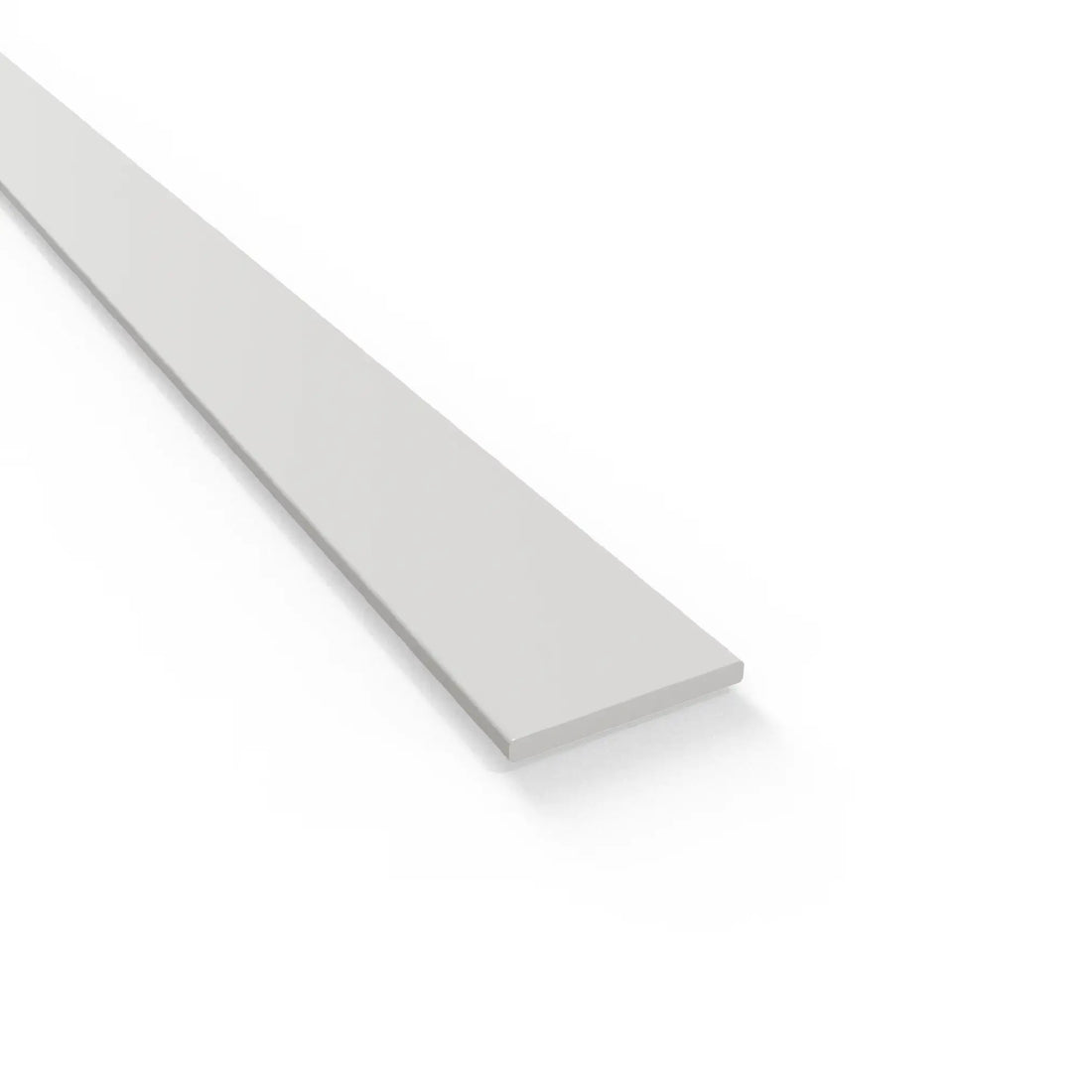 Flat Bar - White Plastic PVC