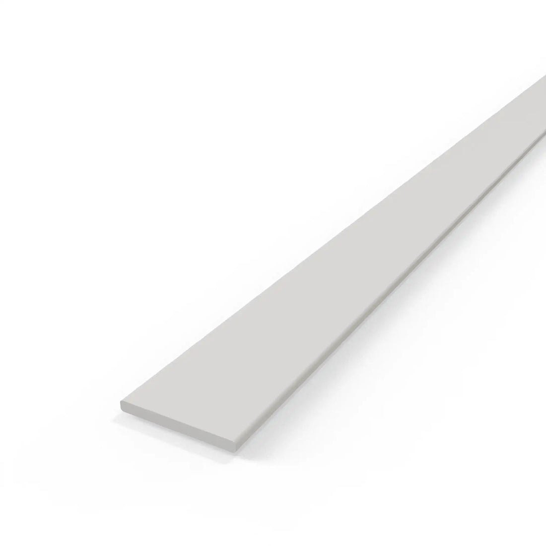 Flat Bar - White Plastic PVC