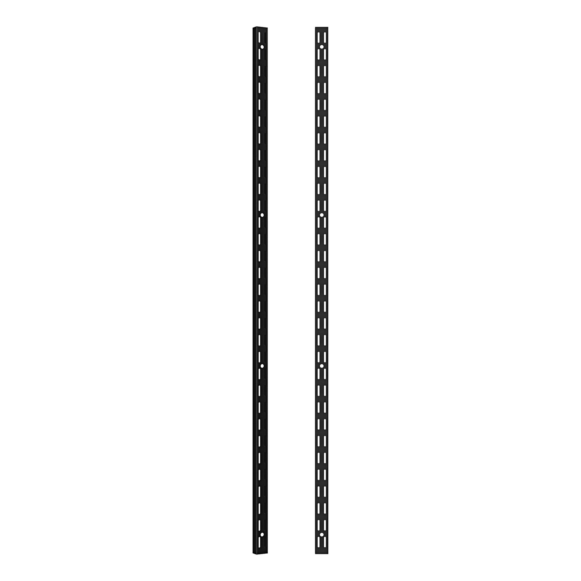 Twinslot Shelving Upright Matt Black